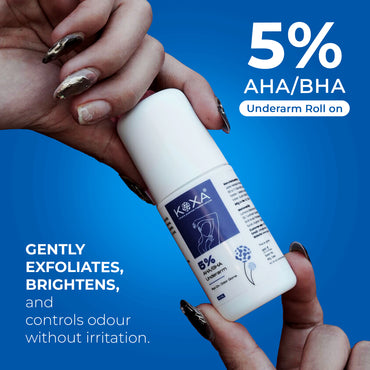 Applying the lightweight AHA BHA underarm serum for smooth and even texture