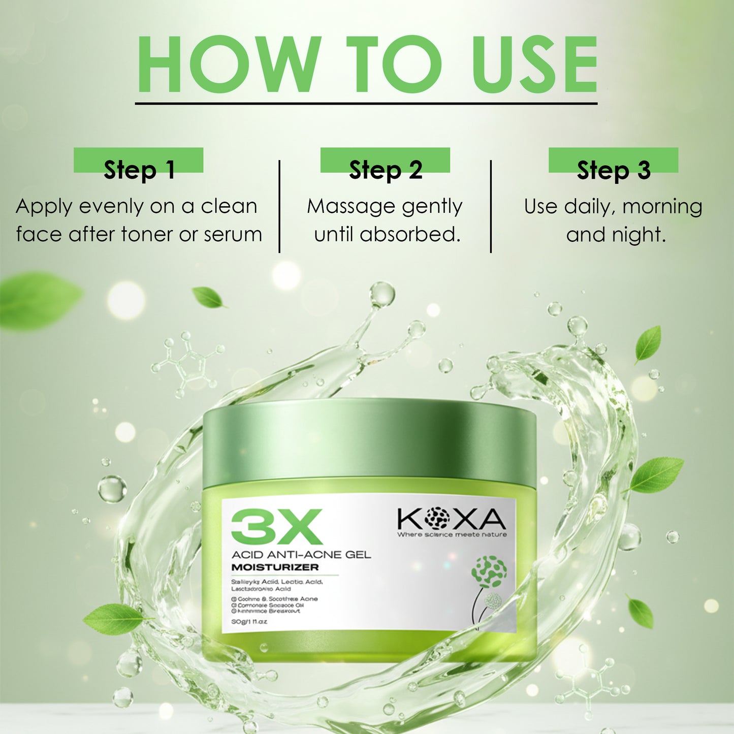 3x Acid Anti-Acne Gel Moisturizer