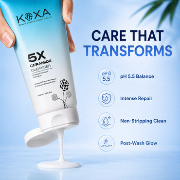 KOXA 5X Ceramide Cleanser & Barrier Serum Combo