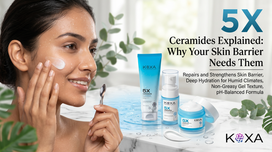 Macro visualization of skin barrier repair with ceramides acting as structural glue for Indian skin types