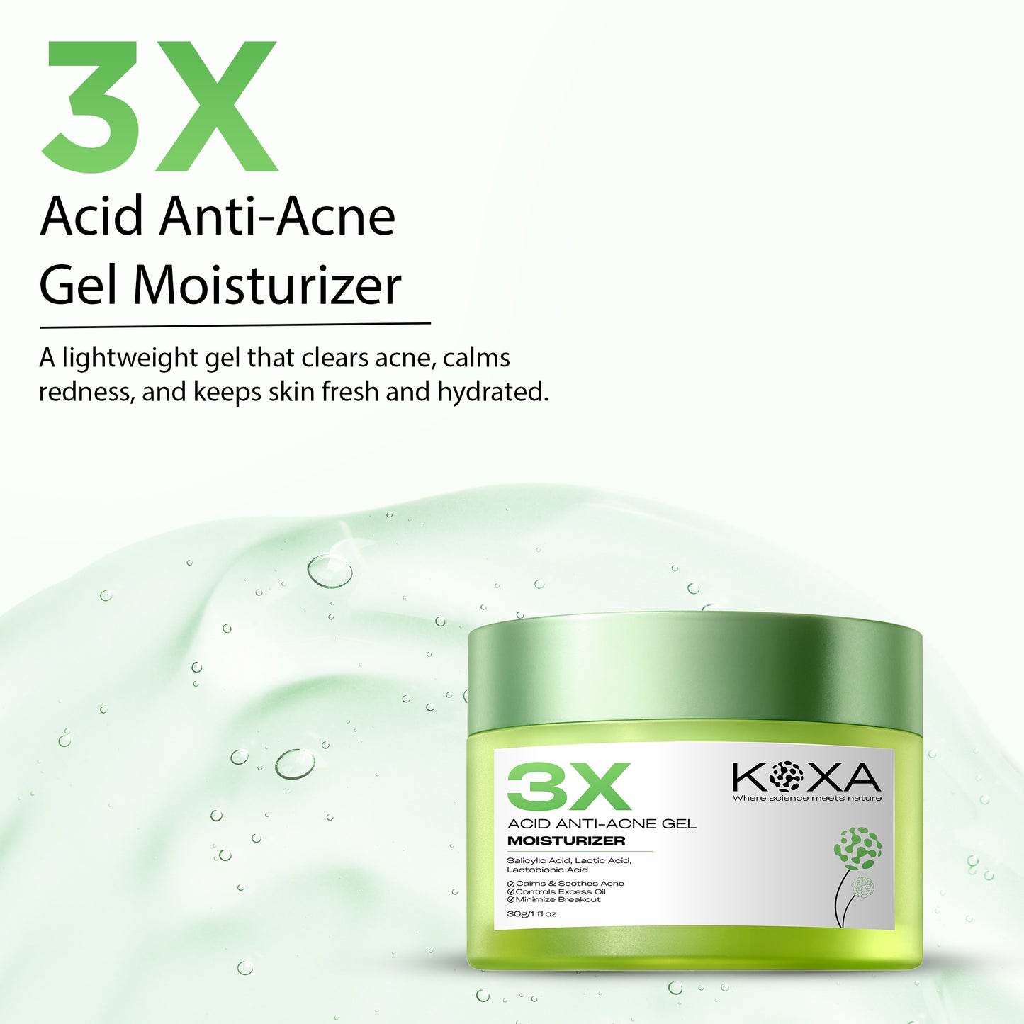 3x Acid Anti-Acne Gel Moisturizer