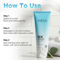 5X Ceramide Cleanser | pH Balanced Barrier Repair Face Wash