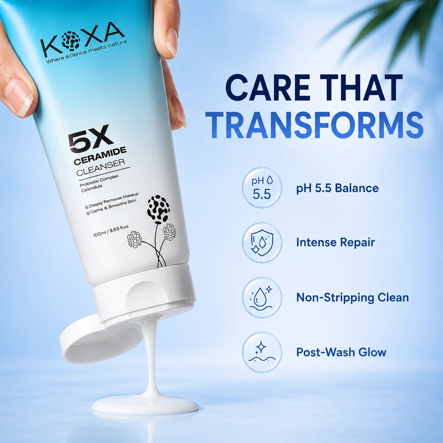 KOXA 5X Ceramide Cleanser & Barrier Serum Combo