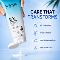 KOXA 5X Ceramide Cleanser & Barrier Serum Combo