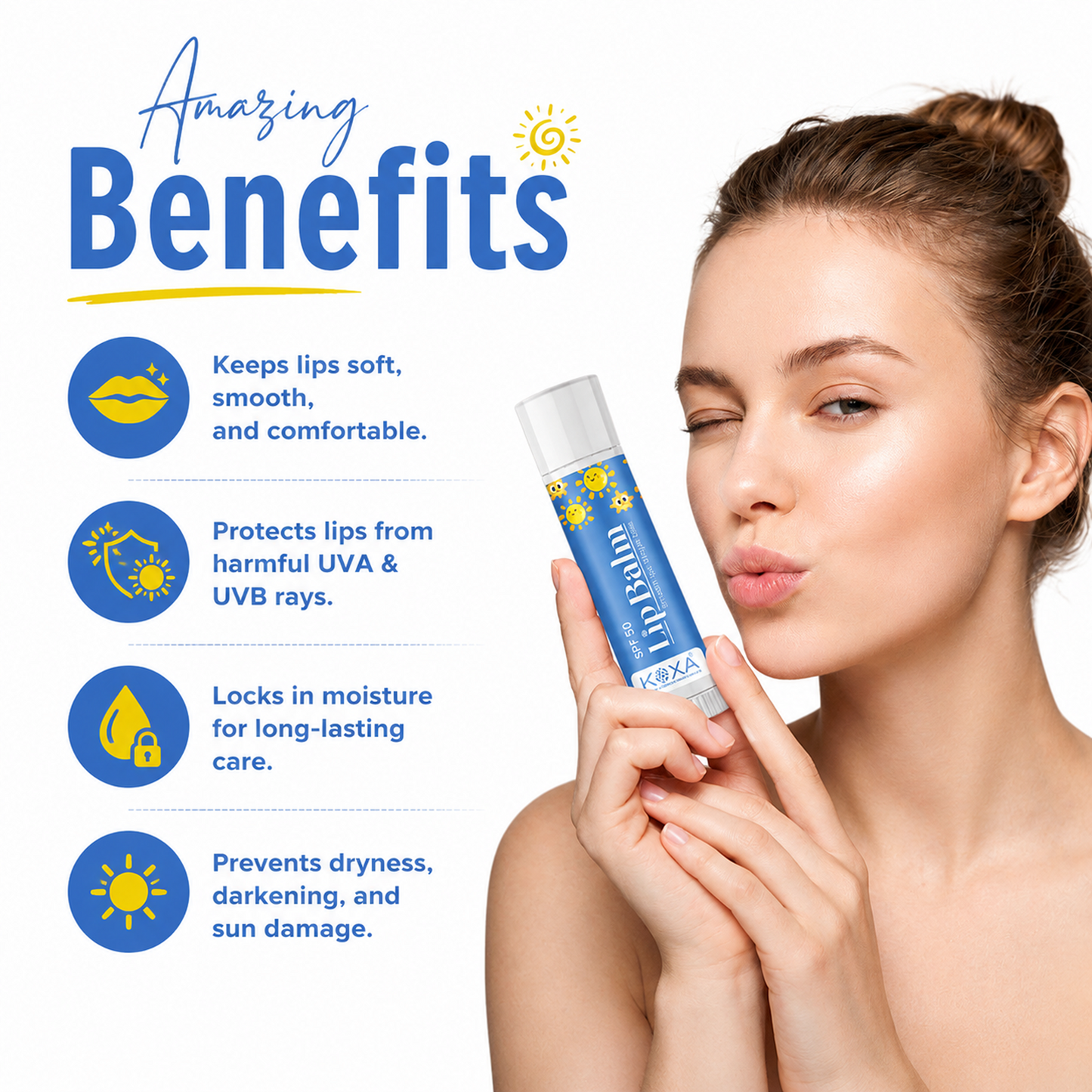 SPF 50 PA+++ Natural Lip Balm for Dry & Discolored Lips