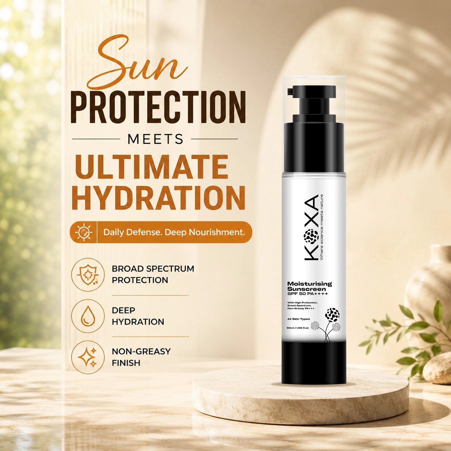 Moisturising Sunscreen SPF 50 PA++++ 50g