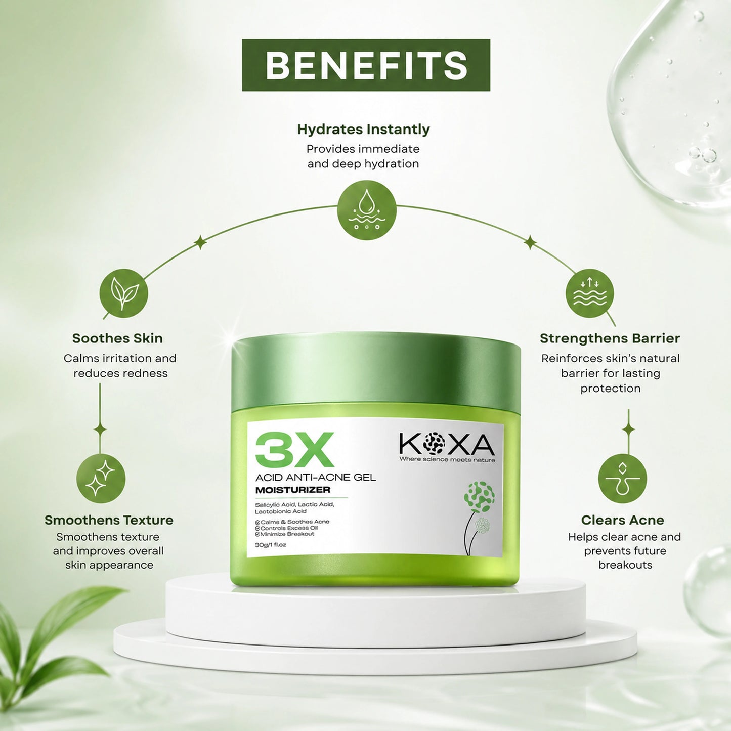 3X Acid Anti-Acne Gel Moisturizer 50g