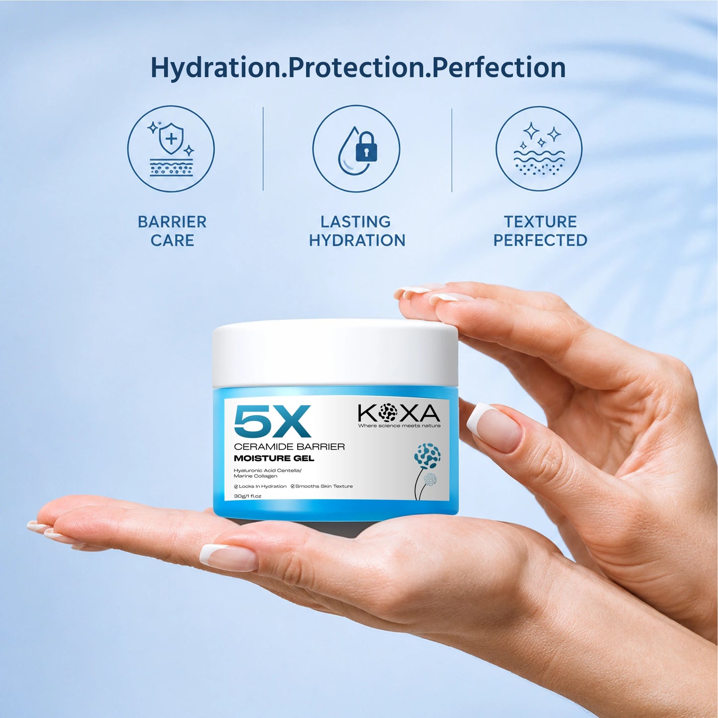 KOXA 5X Ceramide Barrier Serum & Moisturizer Combo | Hydrating Skin Barrier Care for Dry & Sensitive Skin
