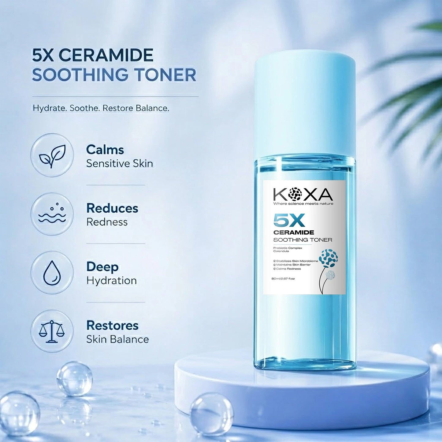 KOXA 5X Ceramide Cleanser & Soothing Toner Combo