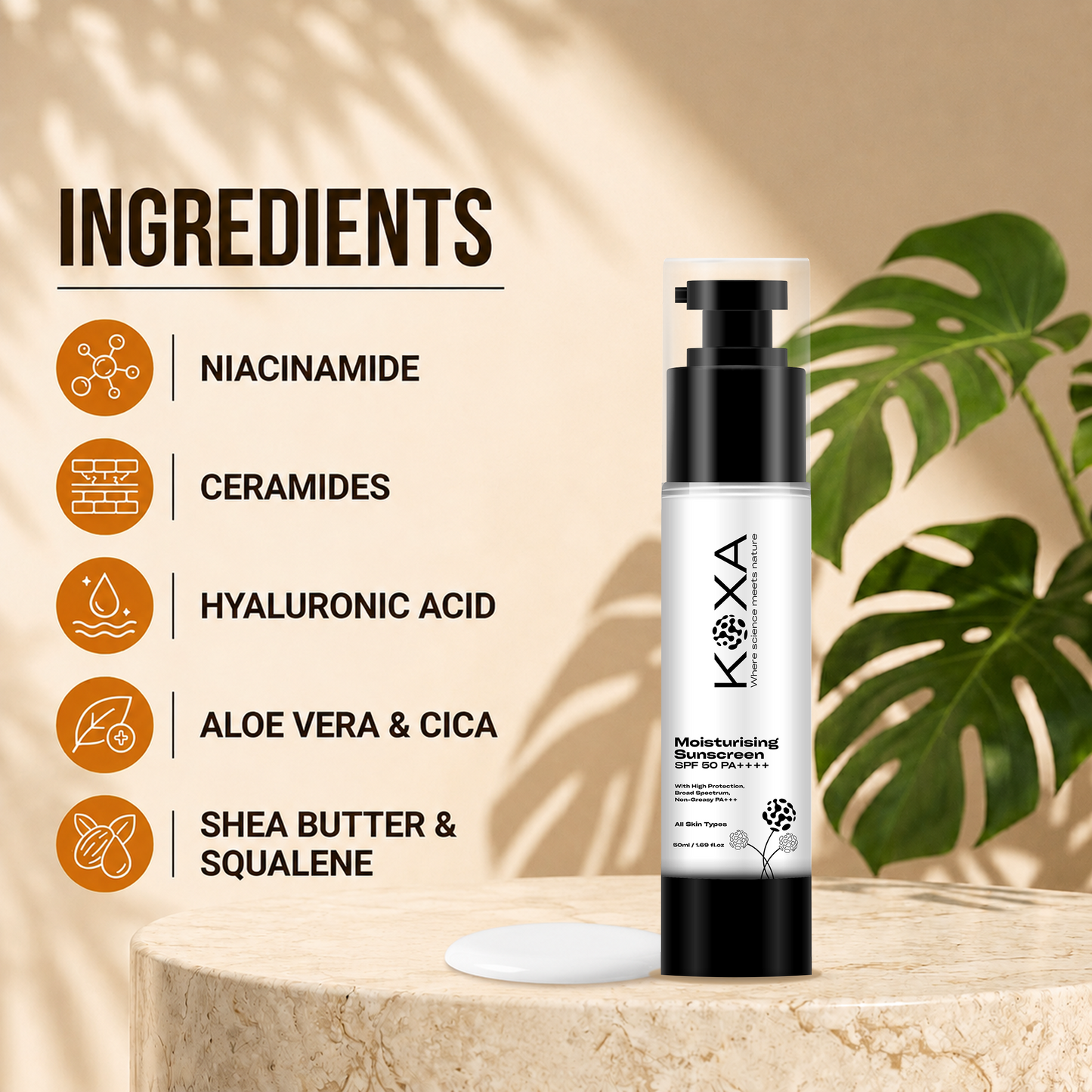 Moisturising Sunscreen SPF 50 PA++++ 50g